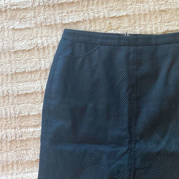 BCBG Maxazria Navy Dot Pencil Skirt - Picture 2 of 5